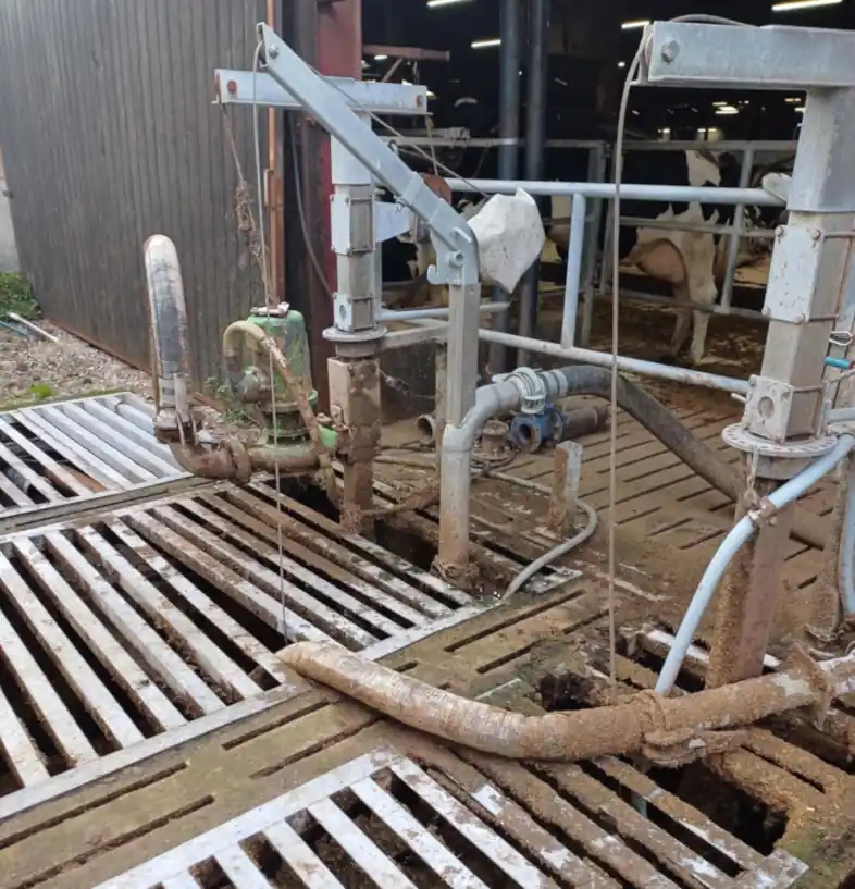 A new Landia pumps sends slurry over 100 meters to an anaerobic digester.