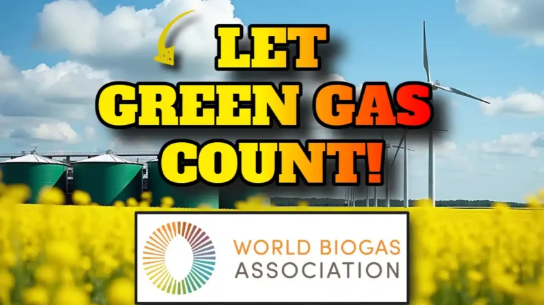 Featured image with the message: Let Green Gas Count from WBA PR.