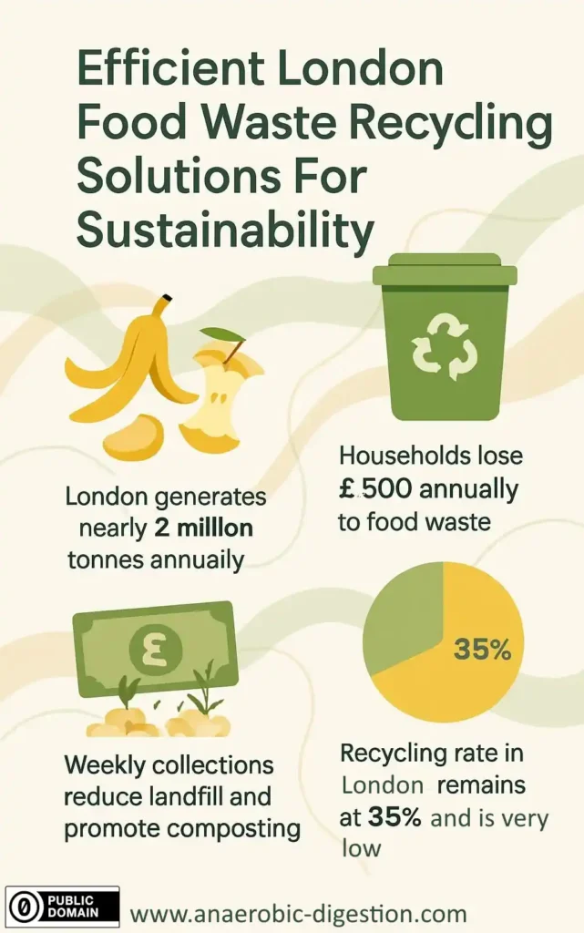 Infographic Efficient London food waste recycling for sustainability