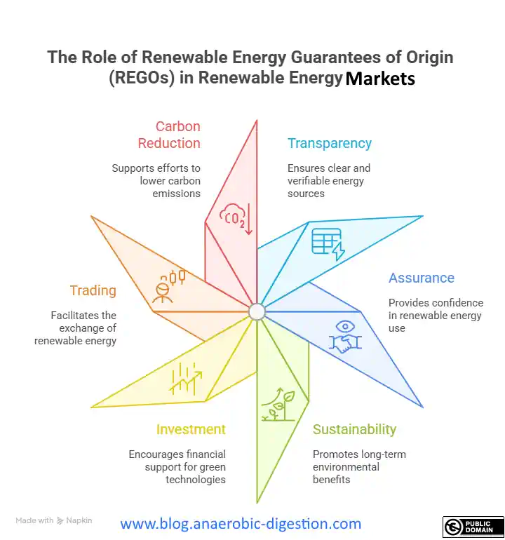 REGOs role in the Biogas Industry and provision of renewable gas certificates – visual infographic.