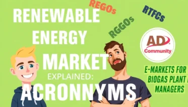 Renewable energy market acronyms explained for biogas plant managers. REGOs, RGGOs and RTFCs.