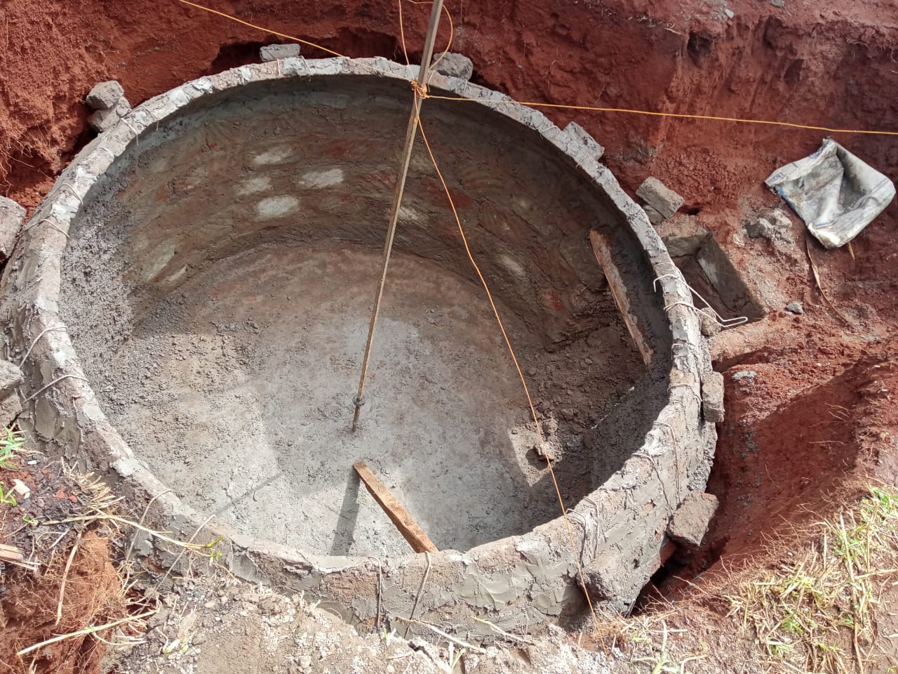 A partially constructed Fixed Dome Biogas Plant. A partially constructed Fixed Dome Biogas Plant.