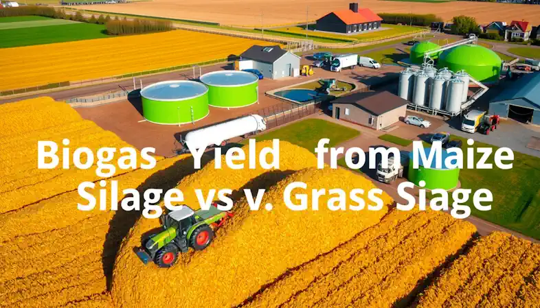 Featured image shows: bigas from grass silage compared with from whole maize Featured image shows: biogas from grass silage compared with from whole maize