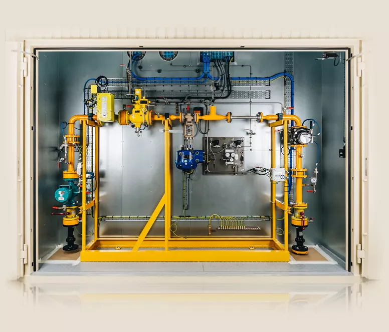 Biomethane grid injection equipment - green gas injection station.