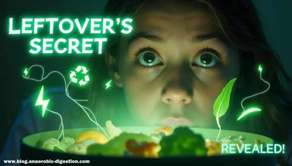 The leftovers secret revealed is anaerobic digestion. The process that creates energy from food waste.