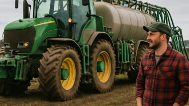 Featured Image for article titled: "Self Propelled Slurry Spreader Hire and Application Services UK."