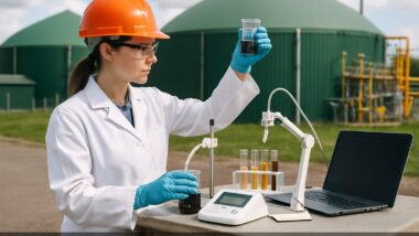 Laboratory testing on-site at an Anaerobic Digestion facility, Keeping a watch for methane inhibition.