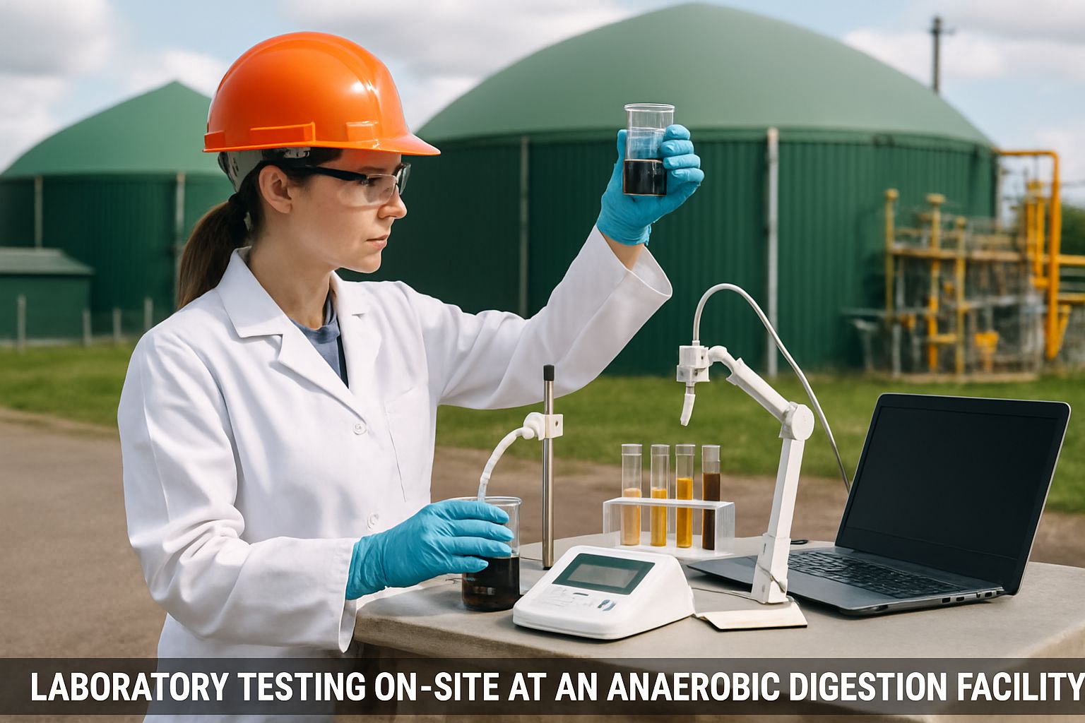 Laboratory testing  on-site at an Anaerobic Digestion facility, Keeping a watch for methane inhibition.