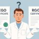 Cartoon that shows a guy who is puzzled about the difference between 2 Certificates he is holding. A REGO Scheme Certificate and an RGGO Certificate.