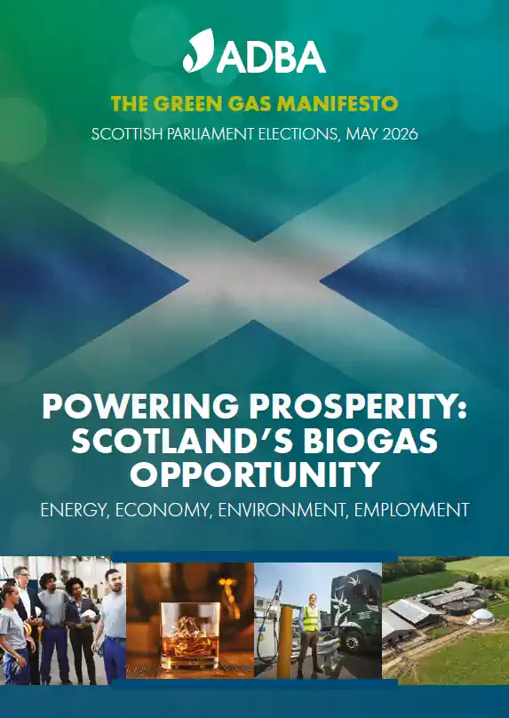 ADBA Scottish Farm Biogas Manifesto - cover image.