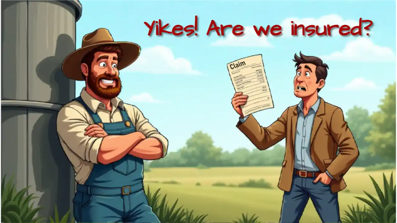 Yikes! Insurance claim cartoon.