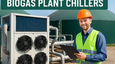 Featured image with the text: "Biogas Plant Chillers"