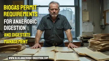 Featured image text - Biogas Permit Requirements for Anaerobic Digestion and Digestate Management