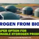 Featured image with text Hydrogen from Biogas