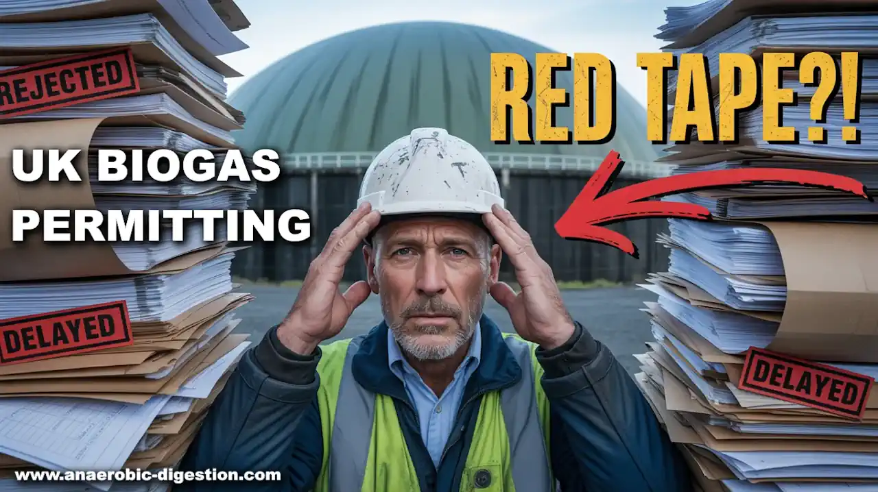 Graphic illustrates - UK Permitting delayed by red tape.