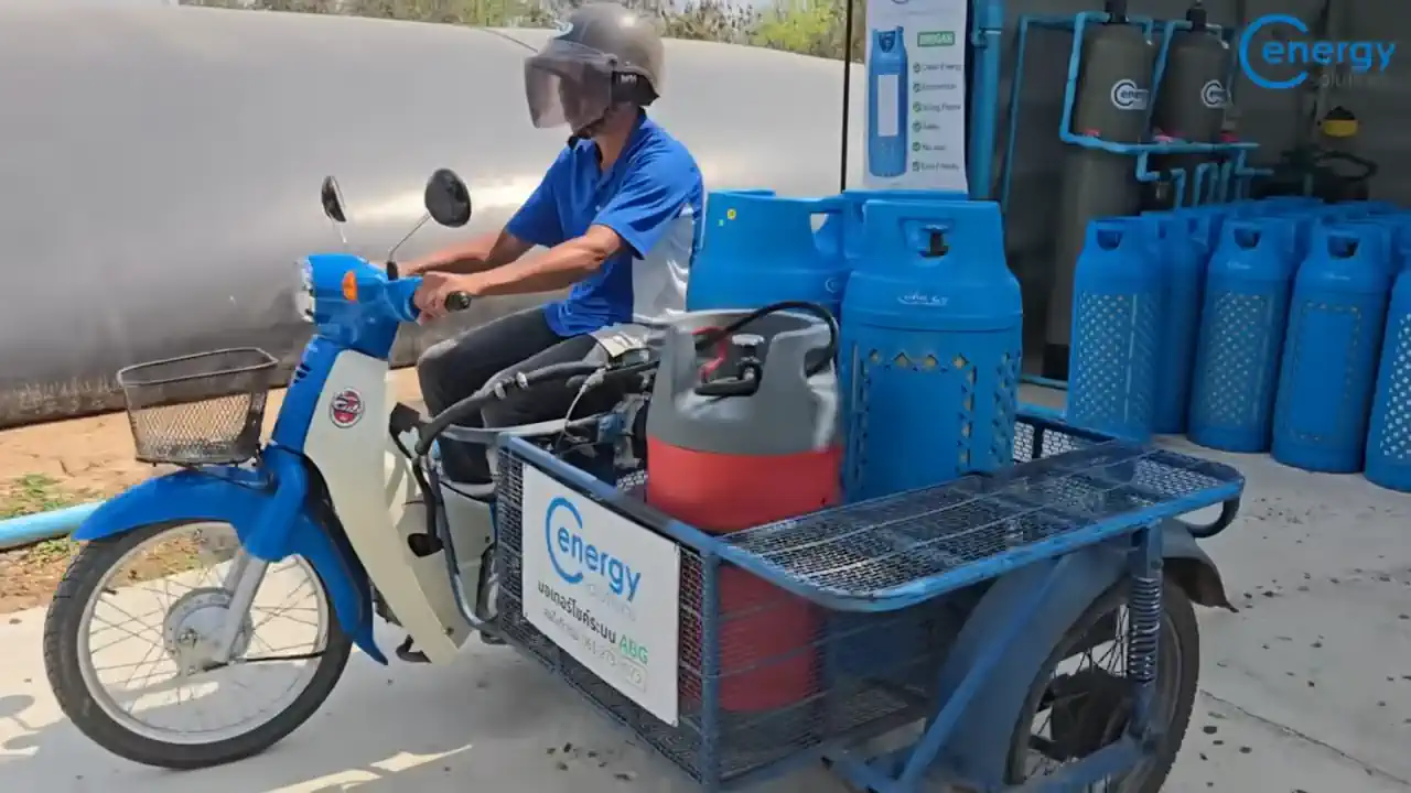 Compressed Biogas in Africa - Bicycle transport Could Cylinder-Based Anaerobic Digestion by Cenergy Solutions.