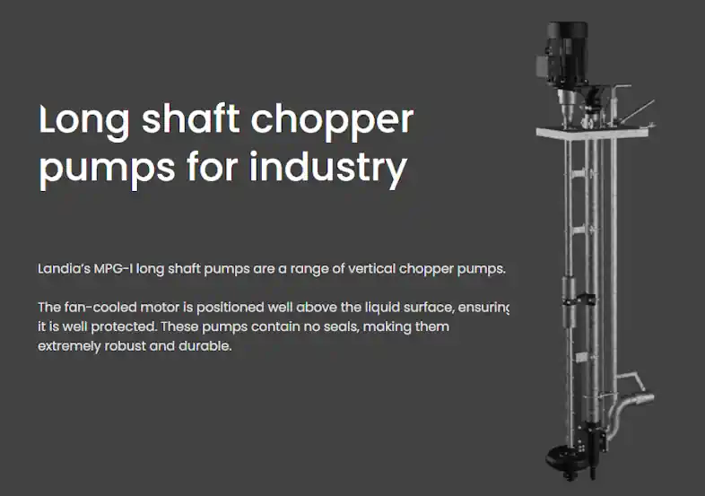Details of the Landia long shaft Chopper Pump
