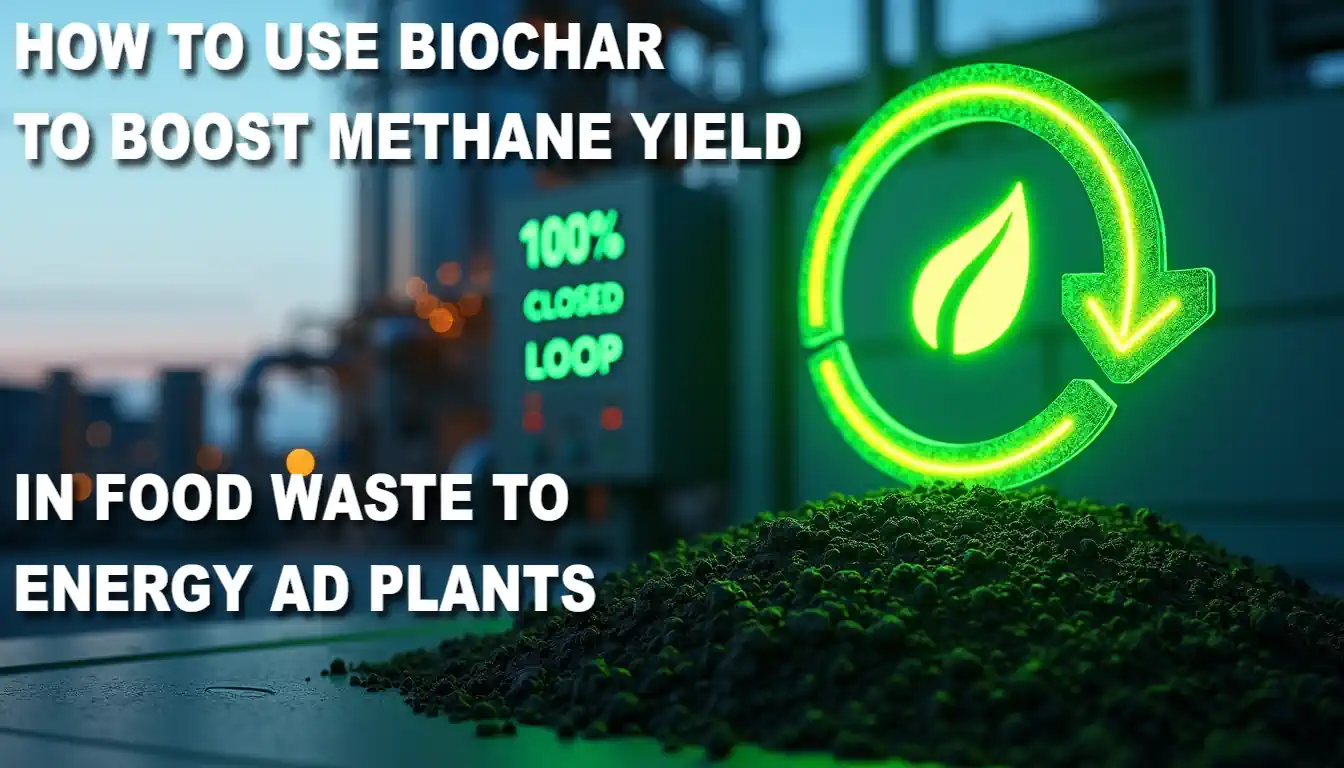 How to Use Biochar to Boost Methane Yields in AD plants- Text in featured image