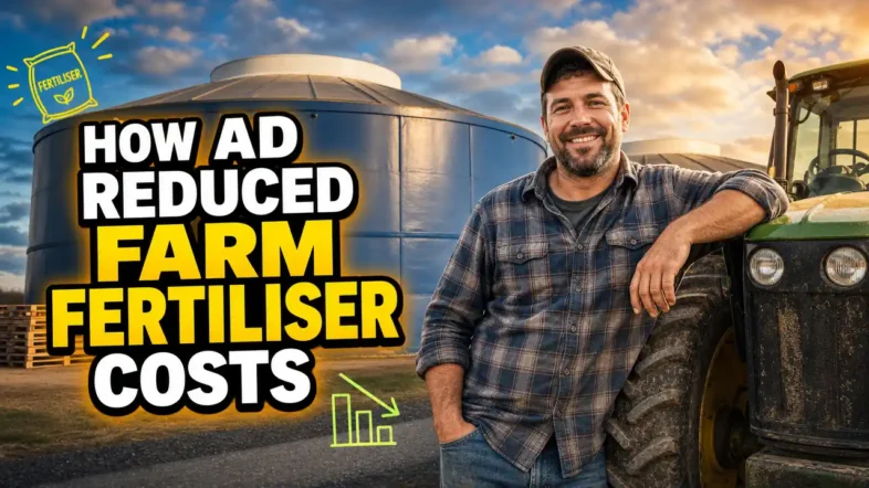 Image text: "Biogas digester cost and farm fertiliser savings".