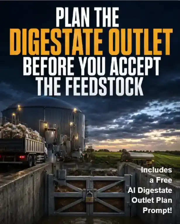 Plan the digestate outlet before you accept the feedstock-article featured image. Digestate management planning.