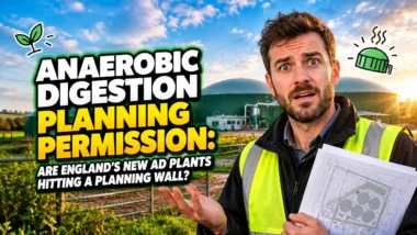 Featured image with the text: Anaerobic Digestion Planning Permission: Are AD Plants Being Refused. Why?