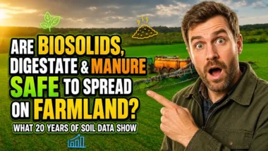 Featured Image with the text: Are Biosolids Digestate and Manure Safe to Spread on Farmland?