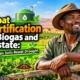Featured image with the text: Combat Desertification with Biogas.