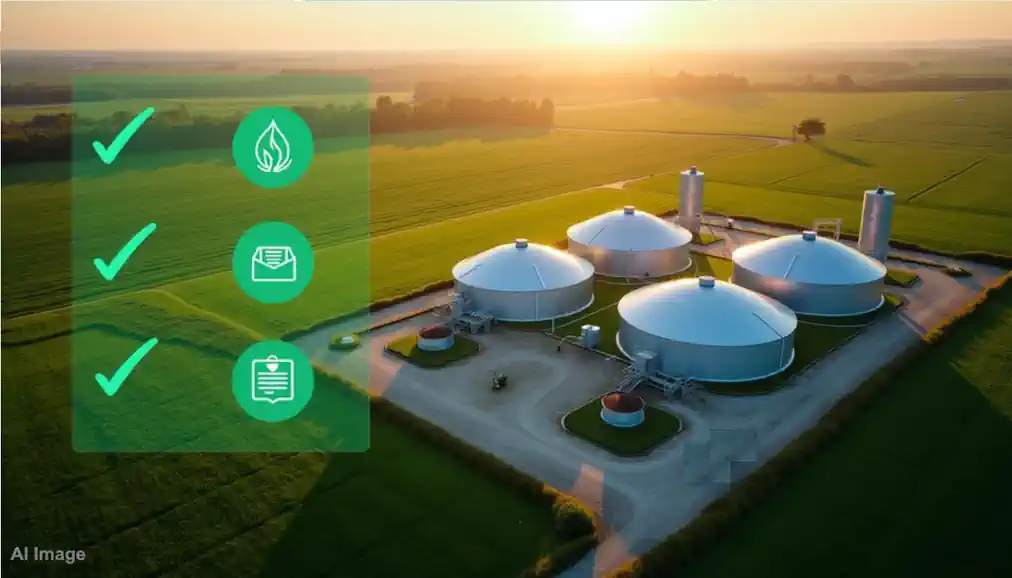 Always check the boxes for evidence before claiming a biogas facility is green.