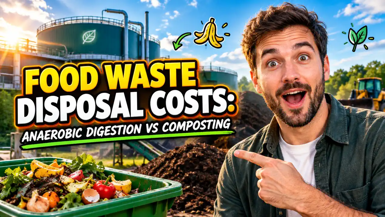 Featured image for article about: Food Waste Disposal Costs Anaerobic Digestion vs Composting.