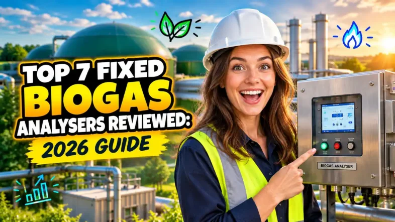Featured image with the text: Fixed Biogas Analysers 2026 GUIDE.